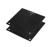 sourcing map 2pcs Welding Blanket Fireproof 30x30 cm, Pre-oxidized Fiber Heat Resistant Fabric, Heat Fire Shield Blanket, Soldering Protective Supplies for Industrial, Grill, 3mm Thick, Black