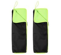 sourcing map 2pcs Wet Umbrellas Bag 15.7" Oxford Cloth Umbrellas Sleeve Cover with Microfiber Inner Waterproof Portable Compact Cases for Folding Travel Umbrellas, Green