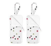 sourcing map 2pcs Wet Umbrellas Bag 3.9" x 8.7" Superfine Fiber Strong Water Absorption Umbrella Case Cover Portable Waterproof Case for Storage Travel Home Outdoor, White