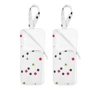 sourcing map 2pcs Wet Umbrellas Bag 3.9" x 9.8" Superfine Fiber Strong Water Absorption Umbrella Case Cover Portable Waterproof Case for Storage Travel Home Outdoor, White