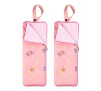 sourcing map 2pcs Wet Umbrellas Bag 4.9" x 13.4" Superfine Fiber Strong Water Absorption Umbrella Case Cover Portable Waterproof Case for Storage Travel Home Outdoor, Pink