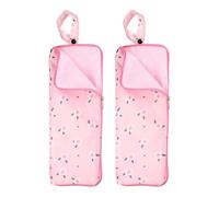 sourcing map 2pcs Wet Umbrellas Bag 4.9" x 13.4" Superfine Fiber Strong Water Absorption Umbrella Case Cover Portable Waterproof Cases for Storage Travel Home Outdoor, Pink