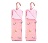sourcing map 2pcs Wet Umbrellas Bag 4.9" x 14.2" Superfine Fiber Strong Water Absorption Umbrella Case Cover Portable Waterproof Case for Storage Travel Home Outdoor, Pink