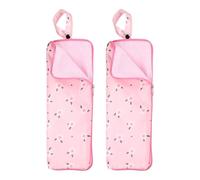 sourcing map 2pcs Wet Umbrellas Bag 4.9" x 14.2" Superfine Fiber Strong Water Absorption Umbrella Case Cover Portable Waterproof Cases for Storage Travel Home Outdoor, Pink