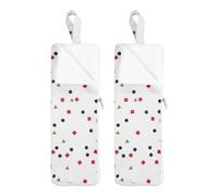 sourcing map 2pcs Wet Umbrellas Bag 4.9" x 14.2" Superfine Fiber Strong Water Absorption Umbrella Case Cover Portable Waterproof Case for Storage Travel Home Outdoor, White