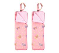 sourcing map 2pcs Wet Umbrellas Bag 4.9" x 15" Superfine Fiber Strong Water Absorption Umbrella Case Cover Portable Waterproof Case for Storage Travel Home Outdoor, Pink