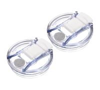 Sourcing Map 2Pcs White Plastic Tumbler Lids, Flip Top Closure, Round, 9cm Diameter, 2 Pack