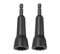 sourcing map 2pcs Wire Twisting Tool for Drill, Electrician Wire Twisting Tool, Electrical Wire Twisting with 1/4 Inch Hex Shank for Cable Wire Quick Twisting, Black