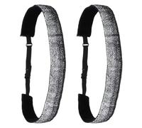 sourcing map 2Pcs Women's Headband, Non-Slip Bling Sparkle Headband Elastic Athletic Hair Head Band for Gym Running Yoga Sports, Workout Travel, Color 2