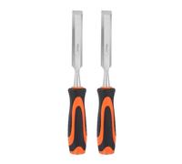 sourcing map 2pcs Wood Chisel 18mm CR-V Steel Beveled Edge Blade Wood Working Chisel Woodworking Tools with Plastic Handle for Carving Woodworking DIY Projects