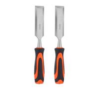 sourcing map 2pcs Wood Chisel 32mm CR-V Steel Beveled Edge Blade Wood Working Chisel Woodworking Tools with Plastic Handle for Carving Woodworking DIY Projects
