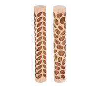 sourcing map 2pcs Wood Clay Roller 10cm Leaf Pebble Pattern Rolling Pins Wood Rollers Pottery Tools Wood Grain Texture Rollers for Clay Baking Dough Playdough DIY
