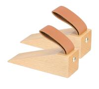 sourcing map 2Pcs Wood Door Stopper, Non-Slip Solid Wood Door Wedges Hanging Door Stopper for 0.2-1.4" Door Bottom Seam House Hotel Cabin