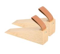 sourcing map 2Pcs Wood Door Stopper, Non-Slip Solid Wood Door Wedges Hanging Door Stopper for 0.2-2" Door Bottom Seam House Hotel Cabin