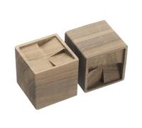 sourcing map 2Pcs Wood Essential Oil Diffuser, Black Walnut Square Car Diffusers for Essential Oils Small Wooden Aromatherapy Scent Diffusers Air Freshener for Car, Home, and Office