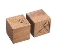 sourcing map 2Pcs Wood Essential Oil Diffuser, Rosewood Square Steps Car Diffusers for Essential Oils Small Wooden Aromatherapy Scent Diffusers Air Freshener for Car, Home, and Office