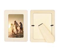 sourcing map 2Pcs Wood Frame,Paintable DIY Photo Frames 9 x 6.7 Inch Small Standing Unfinished Picture Frames Bulk for Crafts Wedding Birthday Party Home Decoration Anniversaries Christmas