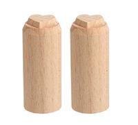 sourcing map 2pcs Wood Pottery Tools Stamps 0.8" Dia 2" Length Wood Block Print Stamps Heart Pattern for Cookie Cake Dessert