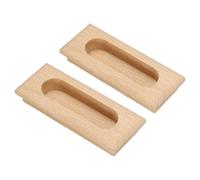 sourcing map 2pcs Wood Recessed Concealed Handle 3.42"x1.38"x0.59" Embedded Design Rectangle Sliding Door Pulls Handles for Sliding Barn Bypass Doors Wardrobe Drawer