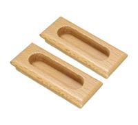 sourcing map 2pcs Wood Recessed Concealed Handle 3.46"x1.32"x0.59" Embedded Design Rectangle Painted Sliding Door Pulls Handles for Sliding Barn Bypass Doors Wardrobe Drawer