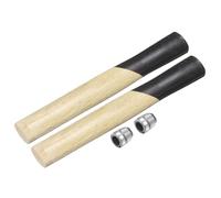 sourcing map 2pcs Wood Sledge Hammer Handle 10.2" Hammer Wooden Replacement Handles with Round Wedges for 3lb Round Octagonal Head Decking Framing Carpentry Construction DIY Sledge Axe Tools