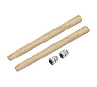 sourcing map 2pcs Wood Sledge Hammer Handle 10" Hammer Wooden Handles | Replacement with Round Wedges for 0.2lb Round Octagonal Head Decking Framing Carpentry Construction DIY Sledge Axe Tools