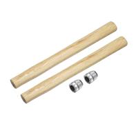 sourcing map 2pcs Wood Sledge Hammer Handle 13.8" Hammer Wooden Replacement Handles with Round Wedges for 4lb Round Octagonal Head Decking Framing Carpentry Construction DIY Sledge Axe Tools