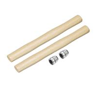 sourcing map 2pcs Wood Sledge Hammer Handle 14.8" Hammer Wooden Replacement Handles with Round Wedges for 3lb Round Octagonal Head Decking Framing Carpentry Construction DIY Sledge Axe Tools