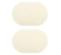 sourcing map 2Pcs Wooden Basket Bottom, 7.87x11.81 Oval Blank Natural Wood Base Solid Crochet Basket for DIY Craft Weaving Basket Making Supplies Home Decor