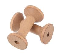 sourcing map 2Pcs Wooden Spools for Crafts, 2.75In Natural Wood Empty Spools Thread Wooden Bobbins for Wire Weaving Cord Sewing Twine Ribbon Chain Wrapping Organizing, Brown