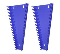 sourcing map 2pcs Wrench Organizer, 16-Slot Each Wrench Holder, Wrench Rack Tray Storage For Tool Box, For Wrenches with Size SAE:1/4" - 1" Metric 6mm-24mm, Blue