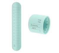 sourcing map 2Pcs Writable Wrist Band, 9.45" x 1.77" Waterproof Slap Bracelet Reusable Writable Erasable to Do List Silicone Memo Wrist Bands for Planner Reminder (Plaid Green)