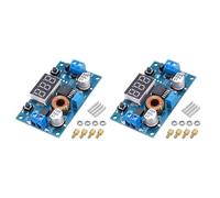 sourcing map 2Pcs XL4015E Buck Converter Voltage Regulator 4-38V to 1.25-36V 5A Adjustable Step Down Power Module with Hexagonal Screws Nuts Heat Sink for Power Adjustment Power Transformers