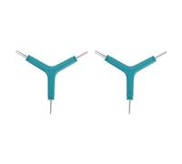sourcing map 2pcs Y-Shaped 3 Way Bike Hex Wrench 2.5/3/4mm Y-Type Internal Hexagon Wrench Kit All-in-One Multi Portable Biking Torque Spanner for Bicycle Cycling Repair Hardware Tools, Blue