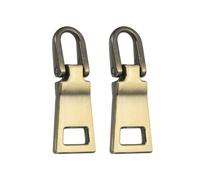 sourcing map 2Pcs Zipper Pull Replacement, 1" Detachable Metal Zipper Handle Mend Fixer Tab Repair for Luggage Suitcase Backpack Jacket Bags Boots Coat Handbags, Brushed Black