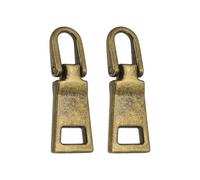sourcing map 2Pcs Zipper Pull Replacement, 1" Detachable Metal Zipper Handle Mend Fixer Tab Repair for Luggage Suitcase Backpack Jacket Bags Boots Coat Handbags, Copper