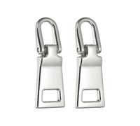 sourcing map 2Pcs Zipper Pull Replacement, 1" Detachable Metal Zipper Handle Mend Fixer Tab Repair for Luggage Suitcase Backpack Jacket Bags Boots Coat Handbags, White Gold