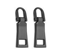sourcing map 2Pcs Zipper Pull Replacement, Detachable Metal Zipper Handle Mend Fixer Tab Repair for Luggage Suitcase Backpack Jacket Bags Boots Coat Handbags, Black
