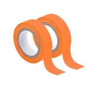 sourcing map 2Rolls Neon Gaffers Cloth Tape, 0.6 inch x 16.5 ft Glow in the Dark Tape Fluorescent Adhesive Black Light Tape for Party Home Decoration, Orange