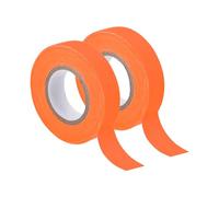 sourcing map 2Rolls Neon Gaffers Cloth Tape, 0.6 inch x 32.8 ft Glow in the Dark Tape Fluorescent Adhesive Black Light Tape for Party Home Decoration, Orange