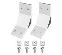sourcing map 2Set 135 Degree Angle Corner Brackets, 3060 Series Aluminum Extrusion Profile Accessories, Corner Brace Joint Connectors with Mounting Screws and Nuts, Silver, 60mm x 60mm x 52mm