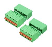 sourcing map 2set 2.5mm/0.1" Pitch PCB Terminal Block Connector 8 Pin 90 Degree Pin Male Female Pluggable Quick PCB Wiring Terminals for 27-20AWG Cable Mechanical Equipment, Green