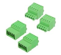 sourcing map 2set 2.5mm 0.1" Pitch Spring PCB Terminal Block Connector 5 Pin Male Female Pluggable Quick PCB Wiring Terminals for 28-20AWG Cable Mechanical Equipment, Green