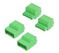 sourcing map 2set 2.5mm 0.1" Pitch Spring PCB Terminal Block Connector 6 Pin Male Female Pluggable Quick PCB Wiring Terminals for 28-20AWG Cable Mechanical Equipment, Green