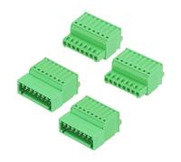 sourcing map 2set 2.5mm 0.1" Pitch Spring PCB Terminal Block Connector 8 Pin Male Female Pluggable Quick PCB Wiring Terminals for 28-20AWG Cable Mechanical Equipment, Green