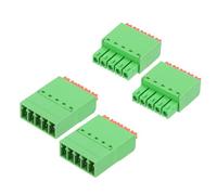 sourcing map 2set 3.5mm 0.14" Pitch Spring PCB Terminal Block Connector 5 Pin Male Female Pluggable Quick PCB Wiring Terminals for 22-16AWG Cable Mechanical Equipment, Green