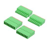 sourcing map 2set 3.5mm 0.14" Pitch Spring PCB Terminal Block Connector 8 Pin Male Female Pluggable Quick PCB Wiring Terminals for 22-16AWG Cable Mechanical Equipment, Green