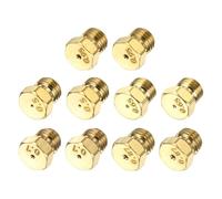 sourcing map 2Set Gas Propane Orifices Jet Nozzles, M6 x 0.75 mm Brass Gas Conversion Kit (0.5/0.65/0.7/0.87/0.95mm) Replacement Part for Range Stove Oven Propane LPG Pipe Water Heater