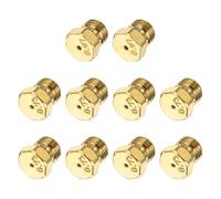 sourcing map 2Set Gas Propane Orifices Jet Nozzles, M6 x 0.75 mm Brass Gas Conversion Kit (0.73/0.97mm) Replacement Part for Range Stove Oven Propane LPG Pipe Water Heater DIY Burner Parts