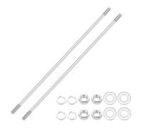 sourcing map 2Set M6x250mm Double Ended Stud Screws, 304 Stainless Steel Dual Threaded Rod Bar Bolts Studs with Nut Washer for House Maintenance Structural Anchoring Fastening Screw